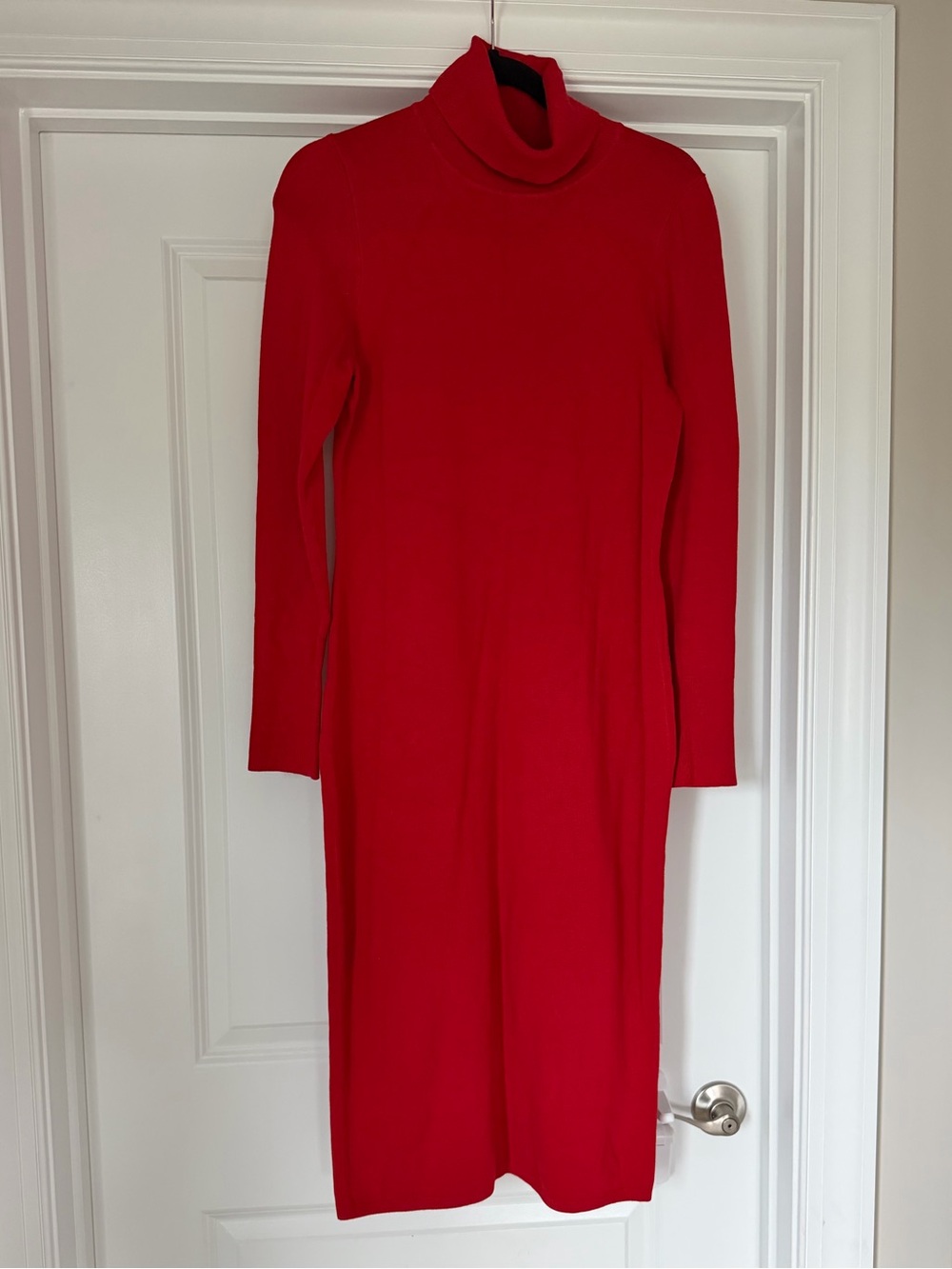 Express Red Turtleneck Midi Dress